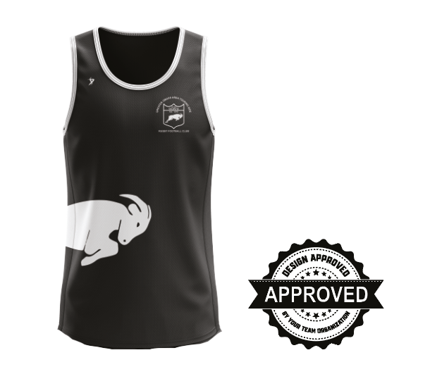 Goats Black Singlet Rugby