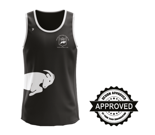 Goats Black Singlet Rugby